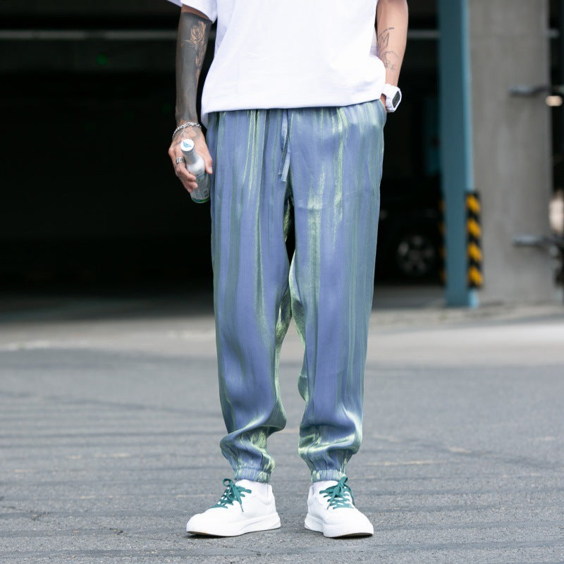 Summer New Ice Silk Ultra-thin Cloud Pants Casual Fairy Cropped Pants