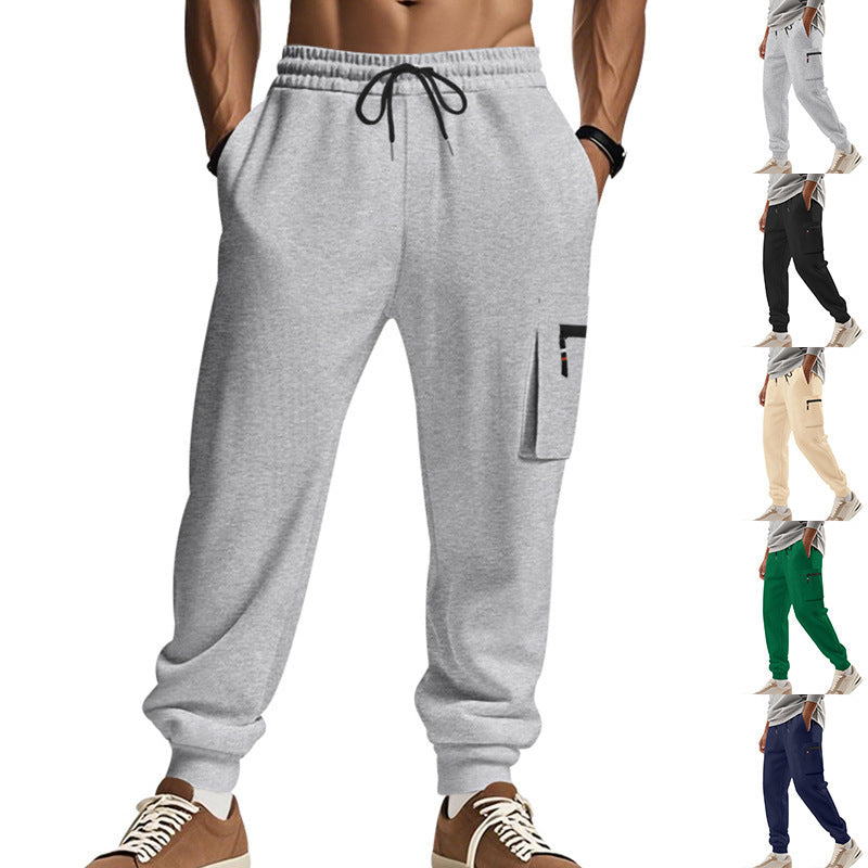 Men's Sports Multi-pocket Zipper Trousers
