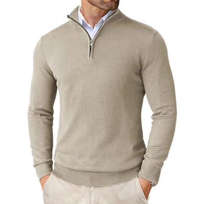 Autumn Men's Season Zipper Sweater Ultra-thin Lightweight