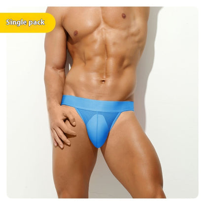 Men's Pure Color All-matching Translucent Low Waist Sports Comfortable Underwear