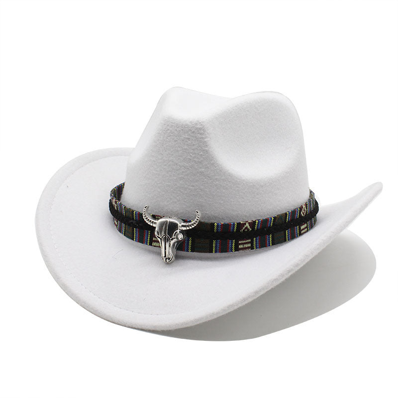 Western Cowboy Hat Woolen Jazz Male Ladies' National Style