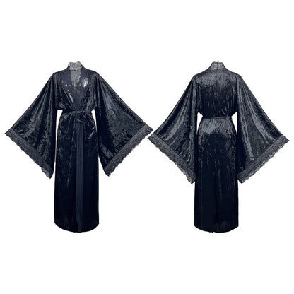 Flare Sleeve Tie-neck Plus Size Homewear Women