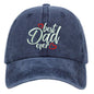 Washed Cotton Embroidered Letter Baseball Cap