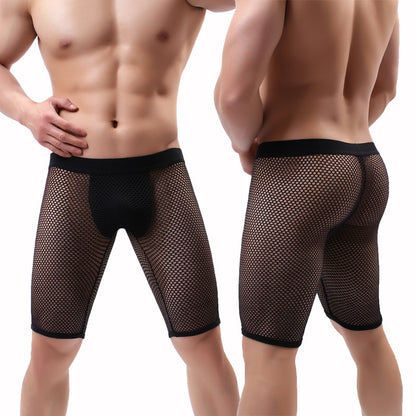Men's Large Mesh Boxer Anti-wear Leg Sports Underwear