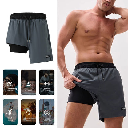 Anti-embarrassment Swimsuit Quick-drying Beach Pants Men's Plus Size