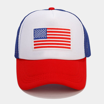 Red And Blue Contrast Mesh Breathable Space Cotton Baseball Cap