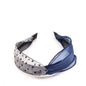 Polka-dot Mesh Contrast Color With Wavy Cross Hairband