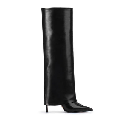 Stiletto Heel Pantyhose Boots Pointed Plus Size High Leg Boot