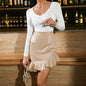 Temperament Commute Slim Fit Leather Hip Skirt Women