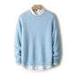 New Round Neck Double-strand Thickened Sweater For Men