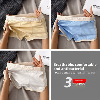 Retro Style Men's Underwear Comfortable Breathable Boxers Youth Shorts
