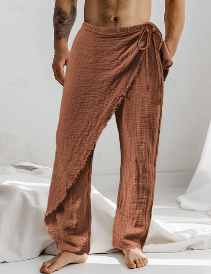 Casual Lace Up Straight-leg Trousers