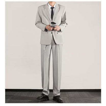 Korean Texture Slim Fit Trendy Grace Business Coat High-end Straight Trousers Suit