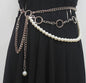 Fashion All-match Pearl Waist Chain Decoration Dress With Skirt Thin Belt Accessories