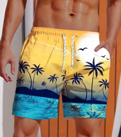 Men's Versatile Casual Loose 3D Printed Shorts