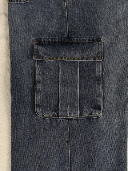 Light Blue Jeans Elastic Ankle Banded Pants