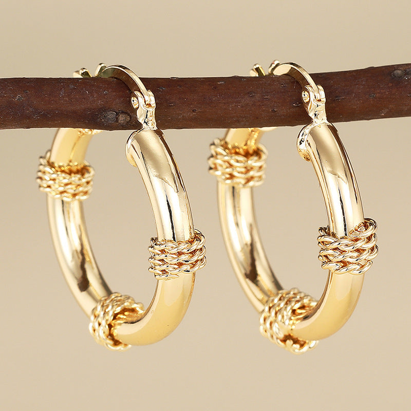 Design Sense Geometric Advanced Light Luxury Ornament Niche Ring Ear Clip