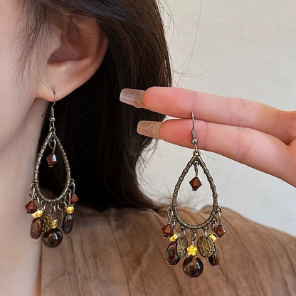 New Chinese Retro Hollow Water Drops Eardrops