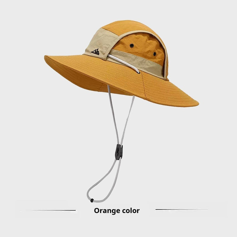 Men's Color Matching Outdoor Sun Protection Alpine Cap