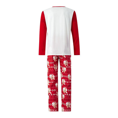 Printed Pajamas Christmas Parent-child Wear Round Neck Long-sleeve Suit