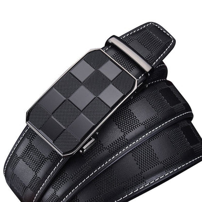 Men's Belt Automatic Leather Buckle Belt
