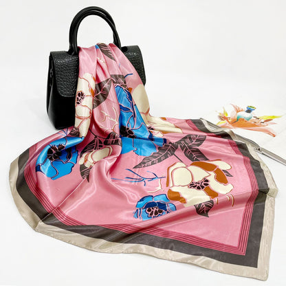Spring And Autumn New 90cm Silk Scarf Silk Square
