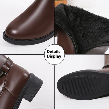 Women's Winter Chunky Heel Round Head Knight Over The Knee Boots