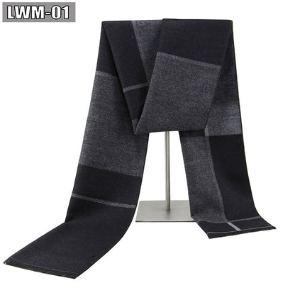 Men's Scarf European And American Cashmere Autumn And Winter Business Plaid