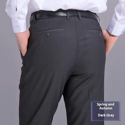 Men's Business Casual Pants Loose Spring And Autumn Straight Suit Pants