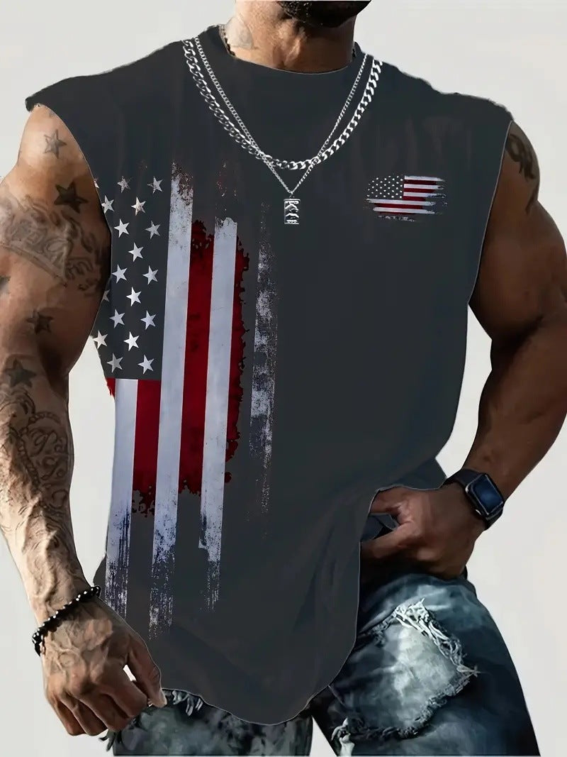Fashion Personality New Printed Men's Vest Top