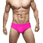 Solid Color Nylon Men's Swim Briefs Low Waist Sexy