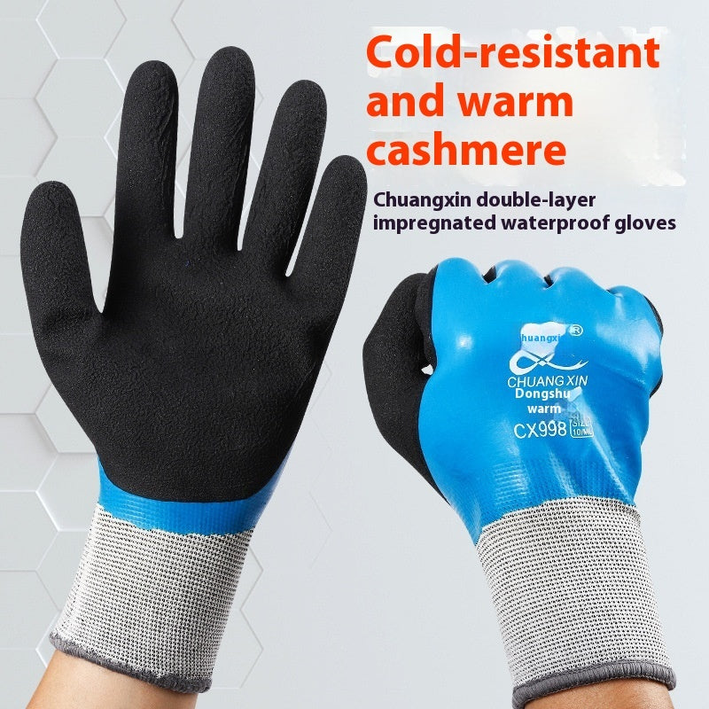 Cold Protection Thickening Fleece-lined Warm Full Labor Gloves