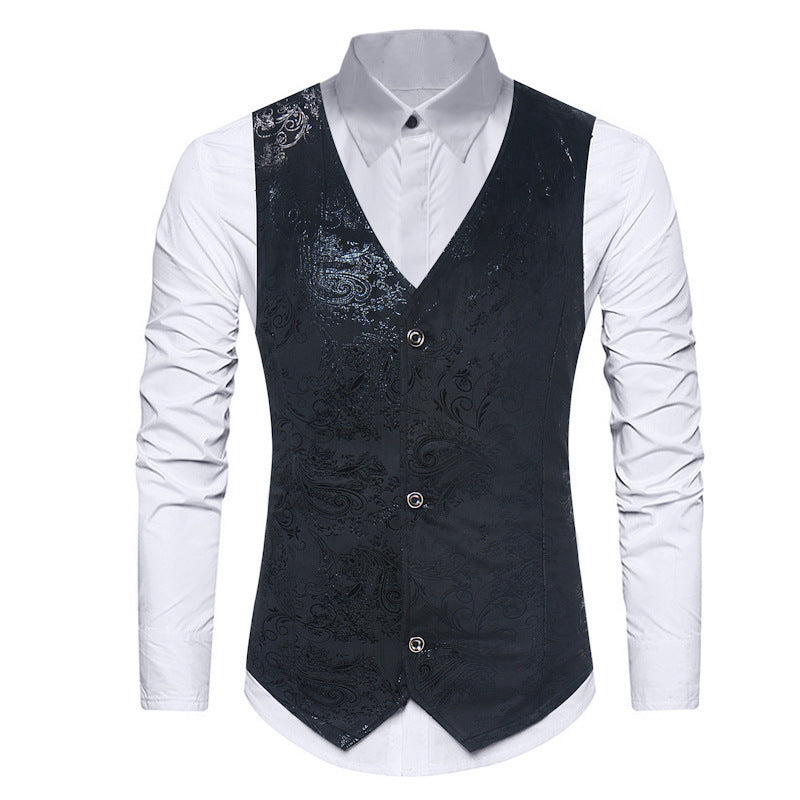 Men's New Clothes Bronzing Corduroy Vest
