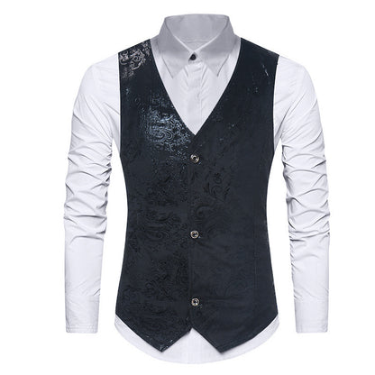 Men's New Clothes Bronzing Corduroy Vest