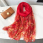 Yourou China Rose Printed Scarf