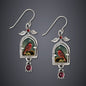 Retro Geometric Enamel Personalized Earrings