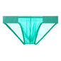 Sexy Low Waist High Fork Men's Briefs Ultra-thin Ice Silk