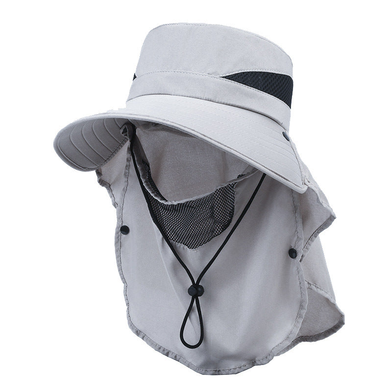 Hat Men's Sun-shade Fisherman Hat Big Brim Sun-proof Fishing Hat