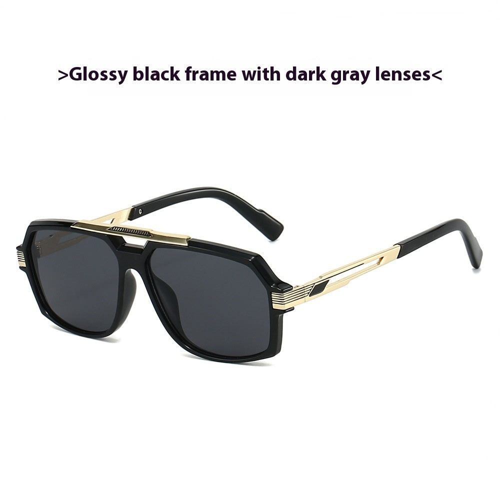 Men's Metal Mirror Leg Paint Fashion All-match Sun-resistant Sunglasses