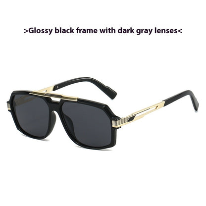 Men's Metal Mirror Leg Paint Fashion All-match Sun-resistant Sunglasses