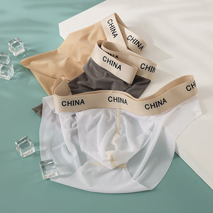 Triangle Underwear Men's Ice Silk Light Transparent Men's Nude Feel Low Waist