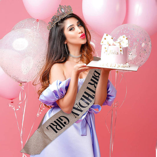 Birthday Party Crown Shoulder Strap Girl Princess Strap Suit