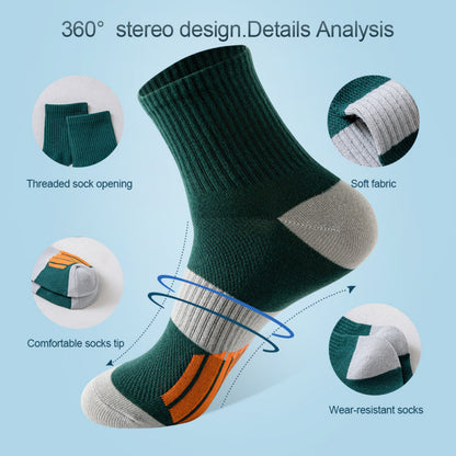 Men's Middle Tube Socks Color Matching Sports Basketball Socks
