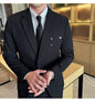 Slim-fit Thin One Button Casual Suit Jacket Men's Two-piece Suit