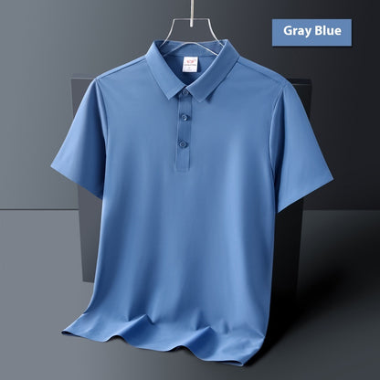 Ice Silk Seamless Cool Short Sleeve Polo