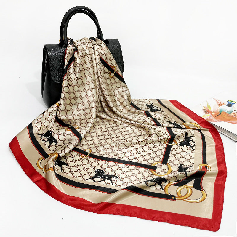 Spring And Autumn New 90cm Silk Scarf Silk Square