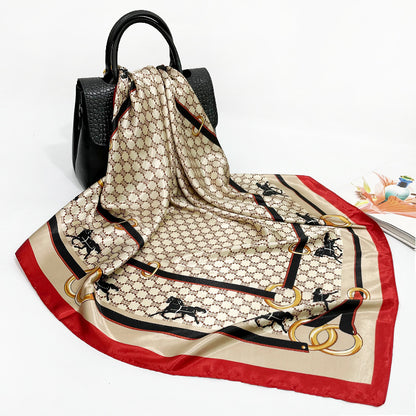 Spring And Autumn New 90cm Silk Scarf Silk Square