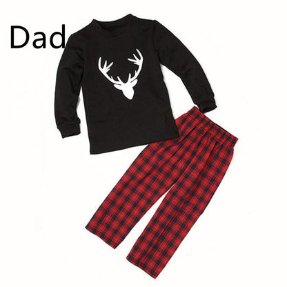 Fashion Simple Print Christmas Parent-child Suit