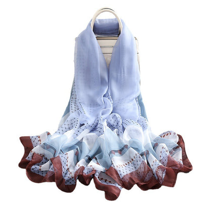 Yourou China Rose Printed Scarf