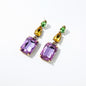 Series Geometric Square Water Drop Light Luxury Crystal Stud Earrings